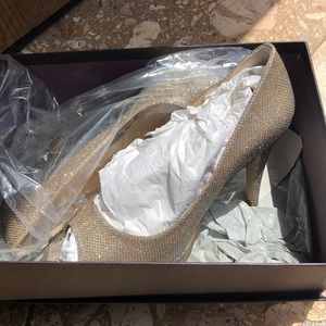 SOLD Sparkly silver and gold women’s heels